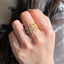 14K GOLD 2.17 CTW NATURAL YELLOW DIAMOND & DIAMOND RING