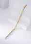 14K GOLD 3.02 CTW NATURAL YELLOW DIAMOND & DIAMOND BRACELET