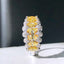 14K GOLD 1.07 CTW NATURAL YELLOW DIAMOND & DIAMOND RING