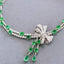 14K GOLD 14.05 CT VIVID GREEN NATURAL EMERALD & DIAMOND NECKLACE