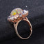 14K GOLD 7.93 CTW NATURAL OPAL & DIAMOND & MOONSTONE RING/PENDANT