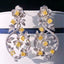 14K GOLD 3.89 CTW NATURAL YELLOW DIAMOND & DIAMOND EARRINGS