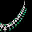 High-end 14K GOLD 25.83 CTW VIVID GREEN NATURAL EMERALD & DIAMOND NECKLACE ( Video)