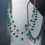 High-end 14K GOLD 25.83 CTW VIVID GREEN NATURAL EMERALD & DIAMOND NECKLACE ( Video)