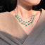 High-end 14K GOLD 25.83 CTW VIVID GREEN NATURAL EMERALD & DIAMOND NECKLACE ( Video)