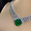 High-end 14K GOLD 120.1 CTW MUZO GREEN NATURAL EMERALD & DIAMOND NECKLACE ( Video)