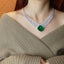 High-end 14K GOLD 120.1 CTW MUZO GREEN NATURAL EMERALD & DIAMOND NECKLACE ( Video)