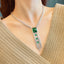 High-end 14K GOLD 38.11 CTW MUZO GREEN NATURAL EMERALD & DIAMOND NECKLACE (Video)