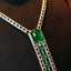 High-end 14K GOLD 38.11 CTW MUZO GREEN NATURAL EMERALD & DIAMOND NECKLACE (Video)