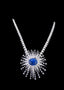 High-end 14K GOLD 33.02 CTW CORNFLOWER BLUE NATURAL SAPPHIRE & DIAMOND NECKLACE ( Video)