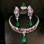 High-end 14K GOLD 45.7 CTW VIVID GREEN NATURAL EMERALD & DIAMOND JEWELRY SET (Video)