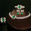 High-end 14K GOLD 44.12 CTW VIVID GREEN NATURAL EMERALD & DIAMOND JEWELRY SET (Video)