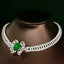 High-end 14K GOLD 44.12 CTW VIVID GREEN NATURAL EMERALD & DIAMOND JEWELRY SET (Video)