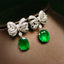 High-end 14K GOLD 44.12 CTW VIVID GREEN NATURAL EMERALD & DIAMOND JEWELRY SET (Video)