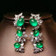 High-end 14K GOLD 129.39 CTW VIVID GREEN NATURAL EMERALD & SAPPHIRE JEWELRY SET (Video)