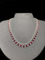 High-end 14K GOLD 20.31 CTW PIGEON BLOOD RED NATURAL RUBY & DIAMOND NECKLACE ( Video)