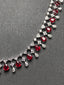 High-end 14K GOLD 20.31 CTW PIGEON BLOOD RED NATURAL RUBY & DIAMOND NECKLACE ( Video)