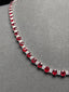 High-end 14K GOLD 21.14 CTW PIGEON BLOOD RED NATURAL RUBY & DIAMOND NECKLACE ( Video)