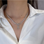 14K GOLD 2.38 CT NATURAL H DIAMOND NECKLACE