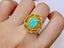 14K GOLD 3.29 CTW NATURAL PARAIBA TOURMALINE & DIAMOND RING