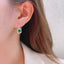 14K GOLD 2.35 CTW VIVID GREEN NATURAL EMERALD & DIAMOND EARRINGS