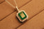 14K GOLD 5.27 CTW VIVID GREEN NATURAL EMERALD & DIAMOND PENDANT