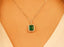 14K GOLD 5.27 CTW VIVID GREEN NATURAL EMERALD & DIAMOND PENDANT