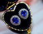 14K GOLD 2.58 CTW NATURAL SAPPHIRE & DIAMOND EARRINGS