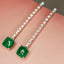 14K GOLD 4.67 CTW NATURAL EMERALD & DIAMOND EARRINGS