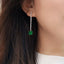 14K GOLD 4.67 CTW NATURAL EMERALD & DIAMOND EARRINGS