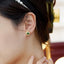 14K GOLD 1.52 CTW VIVID GREEN NATURAL EMERALD & DIAMOND EARRINGS