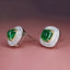 14K GOLD 2.75 CTW VIVID GREEN NATURAL EMERALD & DIAMOND EARRINGS