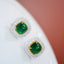 14K GOLD 2.75 CTW VIVID GREEN NATURAL EMERALD & DIAMOND EARRINGS