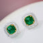 14K GOLD 2.75 CTW VIVID GREEN NATURAL EMERALD & DIAMOND EARRINGS