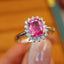 14K GOLD 1.44 CTW NATURAL PADPARADSCHA SAPPHIRE & DIAMOND RING