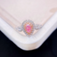 GIA CERTIFIED 14K GOLD 0.66 CTW NATURAL PINK DIAMOND & DIAMOND RING