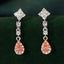 14K GOLD 0.46 CTW NATURAL PINK DIAMOND & DIAMOND EARRINGS