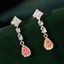 14K GOLD 0.46 CTW NATURAL PINK DIAMOND & DIAMOND EARRINGS