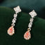 14K GOLD 0.46 CTW NATURAL PINK DIAMOND & DIAMOND EARRINGS