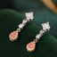 14K GOLD 0.46 CTW NATURAL PINK DIAMOND & DIAMOND EARRINGS