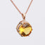 14K ROSE GOLD 4.57 CT NATURAL CITRINE & DIAMOND PENDANT