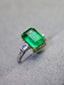 14K WHITE GOLD 4.64 CTW NATURAL EMERALD & DIAMOND RING