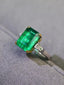 14K WHITE GOLD 4.64 CTW NATURAL EMERALD & DIAMOND RING