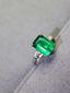 14K WHITE GOLD 4.64 CTW NATURAL EMERALD & DIAMOND RING