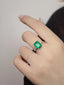 14K WHITE GOLD 4.64 CTW NATURAL EMERALD & DIAMOND RING