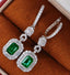 14K GOLD 1.8 CT NATURAL EMERALD EARRINGS