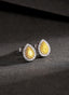 14K GOLD 0.66 CTW NATURAL YELLOW DIAMOND & DIAMOND EARRINGS