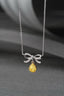 14K GOLD 0.23 CTW NATURAL YELLOW DIAMOND & DIAMOND NECKLACE