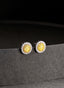 14K GOLD 0.72 CTW NATURAL YELLOW DIAMOND & DIAMOND EARRINGS