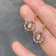 14K YELLOW GOLD 0.4 CT NATURAL OPAL EARRINGS